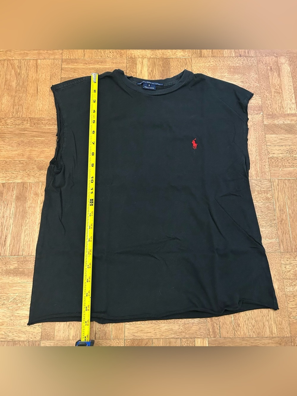 Polo Ralph Lauren Men's Black Sleeveless Crew Neck Cotton Logo T-Shirt Size S